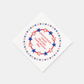 カスタマイズ可能な愛国的パーティーの要点 スタンダードカクテルナプキン (角)