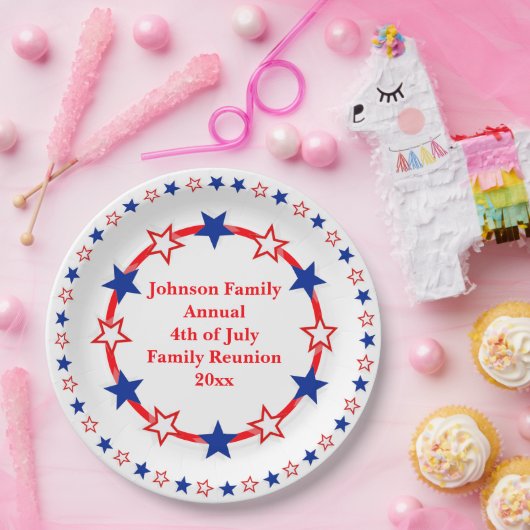 カスタマイズ可能な愛国的パーティーの要点 ペーパープレート (パーティー)