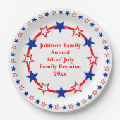 カスタマイズ可能な愛国的パーティーの要点 ペーパープレート (正面)