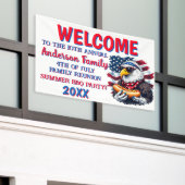 カスタマイズ可能な愛国的BBQパーティーバナー 横断幕 (ビルの外側)