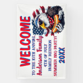 カスタマイズ可能な愛国的BBQパーティーバナー 横断幕 (縦)