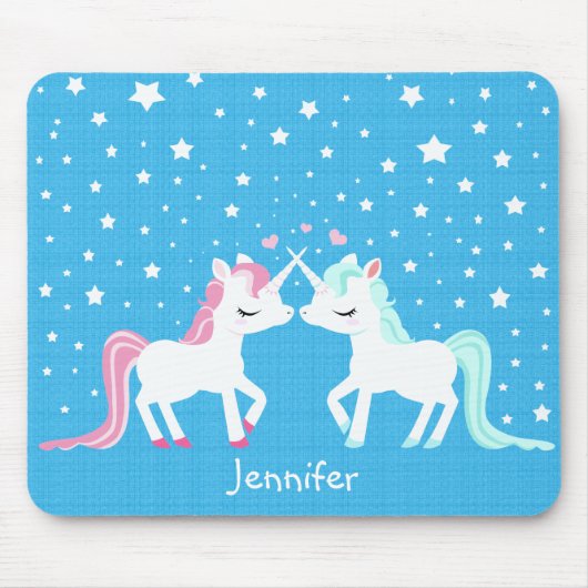 カスタマイズ可能な愛mousepadのユニコーン マウスパッド (正面)