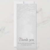 カスタマイズ可能な感謝してい悔やみや弔慰縦型フォトカード 招待状 (正面)