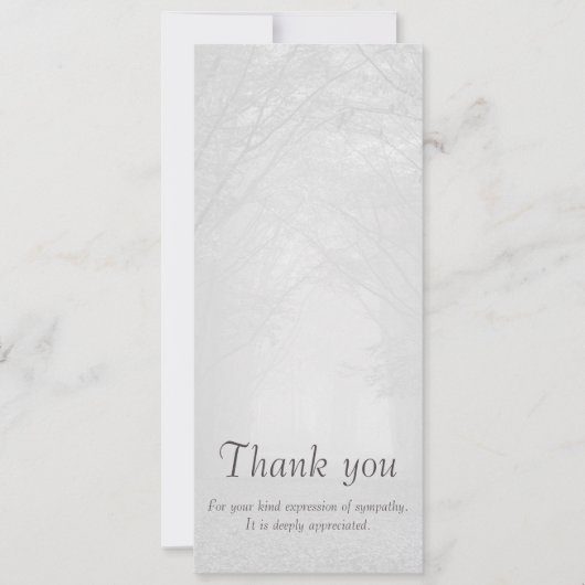 カスタマイズ可能な感謝してい悔やみや弔慰縦型フォトカード 招待状 (正面)