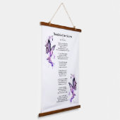 カスタマイズ可能な感謝してい蝶神のための姉妹の詩 吊り下げ型タペストリー (傾斜あり)