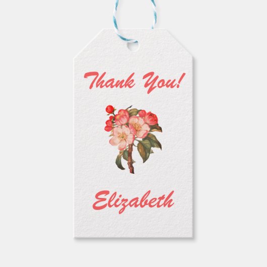 カスタマイズ可能な感謝のギフトラベル ギフトタグ (正面)