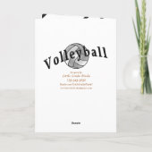 カスタマイズ可能な感謝のコーチのバレーボールのコーチカード サンキューカード (裏面)