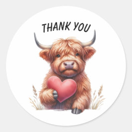 カスタマイズ可能な感謝のテキスト、ハイランド カルーフ ラウンドシール