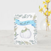 カスタマイズ可能な感謝カード | 秋のカボチャ カード (黄色い花)