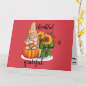 カスタマイズ可能な感謝祭の折りたたみ式グリーティングカード カード (黄色い花)