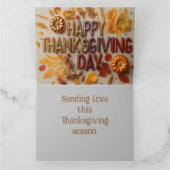 カスタマイズ可能な感謝祭の折りたたみ式グリーティングカード カード (内部)