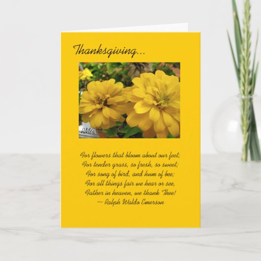 カスタマイズ可能な感謝祭カード シーズンカード (正面)