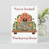 カスタマイズ可能な感謝祭ディナー 招待状 (スタンド正面)