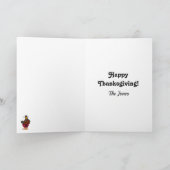 カスタマイズ可能な感謝祭ユーモアのグリーティングカード シーズンカード (内部)