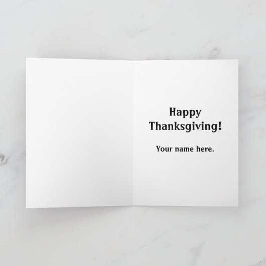 カスタマイズ可能な感謝祭ユーモアのグリーティングカード シーズンカード (内部)