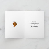 カスタマイズ可能な感謝祭ユーモアのグリーティングカード シーズンカード (内部)