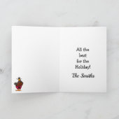 カスタマイズ可能な感謝祭ユーモアのグリーティングカード シーズンカード (内部)