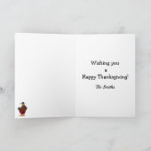 カスタマイズ可能な感謝祭ユーモアのグリーティングカード シーズンカード (内部)
