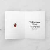 カスタマイズ可能な感謝祭ユーモアのグリーティングカード シーズンカード (内部)