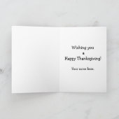 カスタマイズ可能な感謝祭ユーモアグリーティングカード シーズンカード (内部)