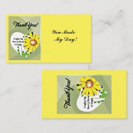 カスタマイズ可能な感謝 – フローリストカード エンクロージャーカード (正面/裏面)