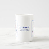 カスタマイズ可能な成人洗礼の鳩 ボーンチャイナマグカップ (正面)