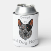 カスタマイズ可能な所有者(Blue Heeler) 缶クーラー (缶正面)