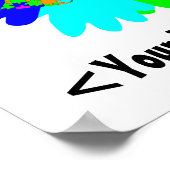 カスタマイズ可能な手とパズルパズル片 ポスター (角)