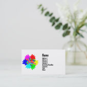 カスタマイズ可能な手とパズルパズル片 名刺 (スタンド正面)