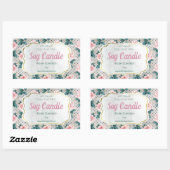 カスタマイズ可能な手作りヴィンテージSoy Candleラベル 長方形シール (シート)