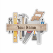 カスタマイズ可能な手作り大工の道具 シール (正面)