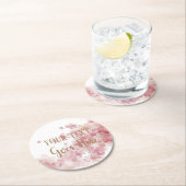 カスタマイズ可能な手作り製品フローラリース ラウンドペーパーコースター (インサイチュ)