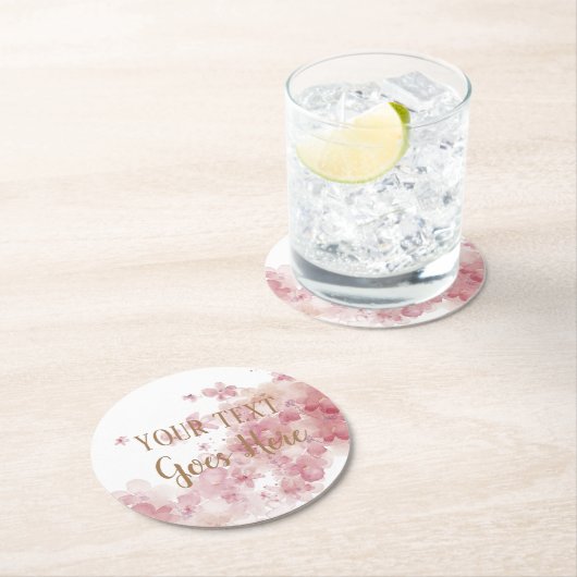 カスタマイズ可能な手作り製品フローラリース ラウンドペーパーコースター (インサイチュ)