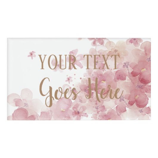 カスタマイズ可能な手作り製品フローラリース  名札 (正面)