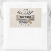 カスタマイズ可能な手利業者ツールのテクスチャ 長方形シール (バッグ)