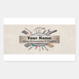 カスタマイズ可能な手利業者ツールのテクスチャ 長方形シール