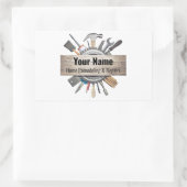 カスタマイズ可能な手利業者ツール 長方形シール (バッグ)