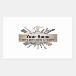 カスタマイズ可能な手利業者ツール 長方形シール