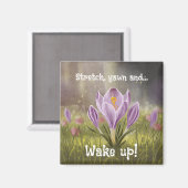 カスタマイズ可能な手描きクロッカスの花 マグネット (正面/裏面)