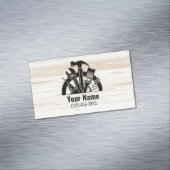 カスタマイズ可能な手書きツール木材 マグネット名刺 (インサイチュ)