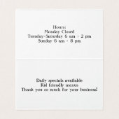 カスタマイズ可能な折られた名刺 名刺 (内部フラット)