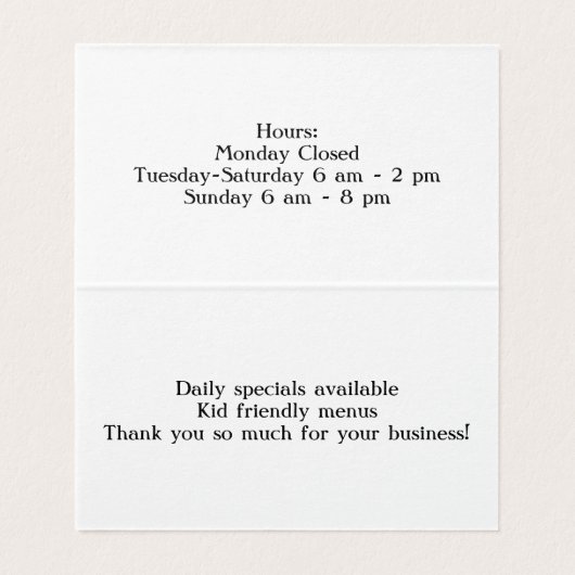 カスタマイズ可能な折られた名刺 名刺 (内部フラット)