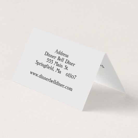 カスタマイズ可能な折られた名刺 名刺 (裏面)