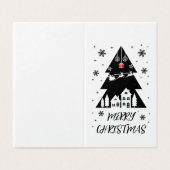 カスタマイズ可能な折り畳みクリスマスグリーティングカード (外部フラット)