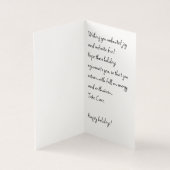 カスタマイズ可能な折り畳みクリスマスグリーティングカード (内部)