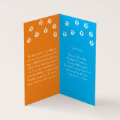 カスタマイズ可能な折り畳み式家具用名刺 名刺 (内部)