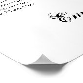 カスタマイズ可能な披露宴シーティングチャート ポスター (角)