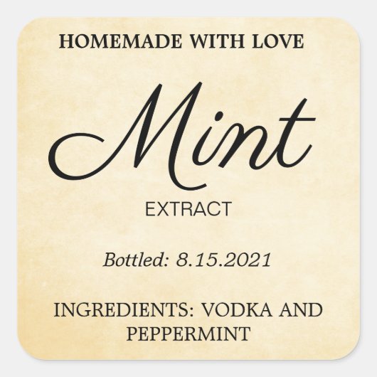 カスタマイズ可能な抽出ラベルVN05 スクエアシール (正面)