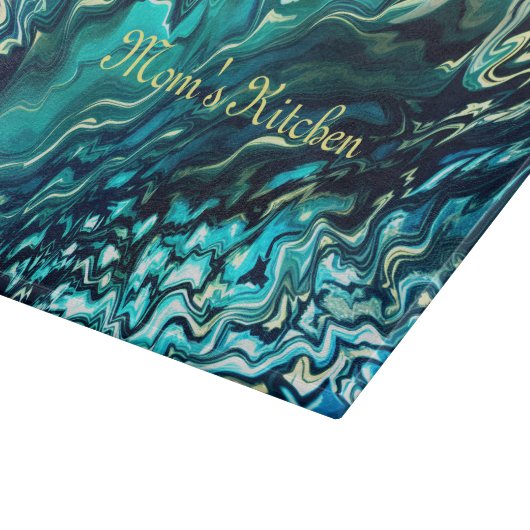 カスタマイズ可能な抽象芸術アクアターコイズ切削ボード カッティングボード (角)