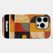 カスタマイズ可能な抽象芸術ジオメトリック電話カバー Case-Mate iPhoneケース (裏面 (横))